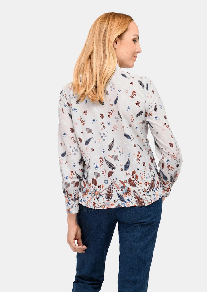Gedessineerde blouse van soepel materiaal 1