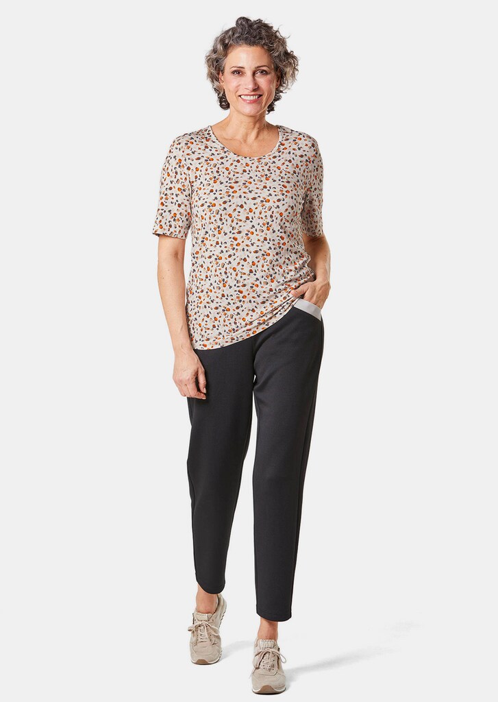 Druckshirt mit Rundhals und ½-Arm