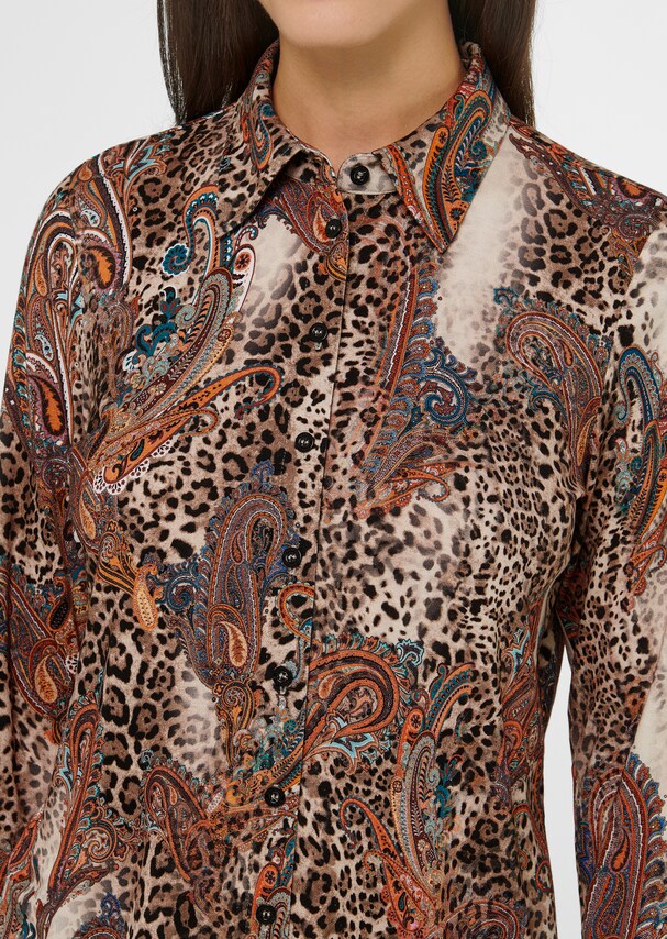 Long-sleeved blouse with paisley print 4