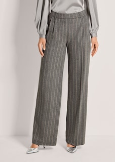 Weite Bundfaltenhose mit Nadelstreifen thumbnail 1