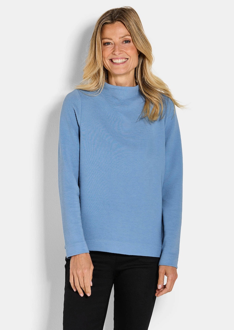 Ottoman-Sweatshirt mit Turtleneck