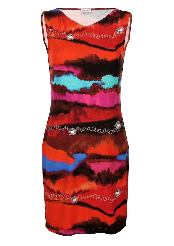 Kleid in warmen Farbtönen 4