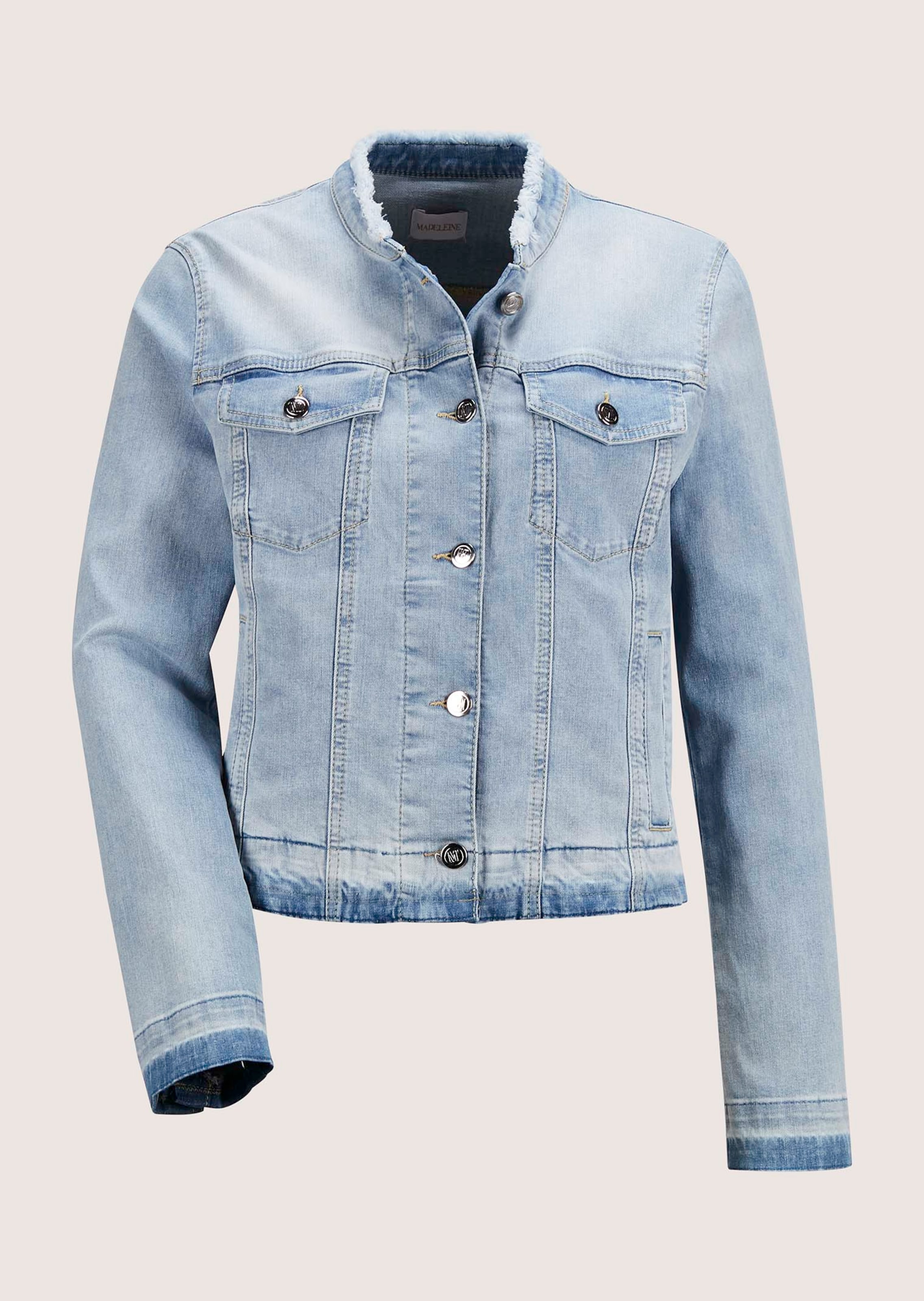 Jeansjacke mit Stehkragen