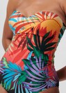 Corset swimming costume with tropical print thumbnail 5