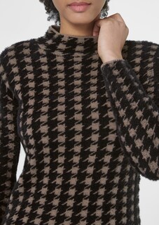 Stand-up collar jumper with jacquard pattern thumbnail 5