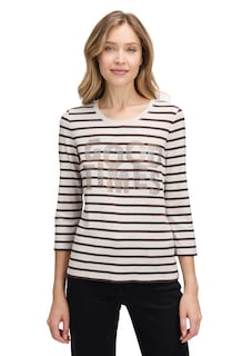 T-shirt à rayures avec imprimé scintillant thumbnail 7