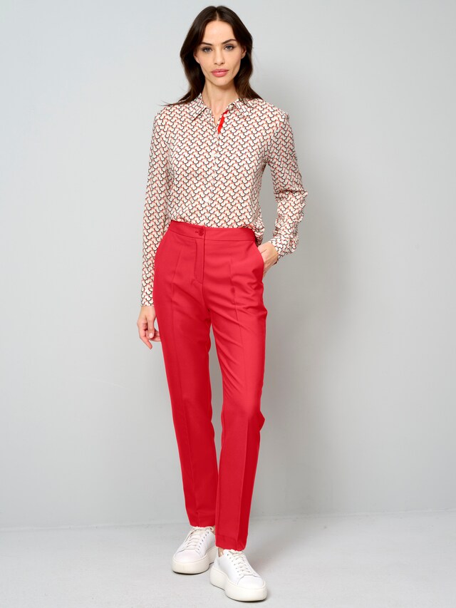 Hemdbluse in grafischem Dessin 1