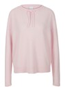 Round neck jumper with drawstring thumbnail 1