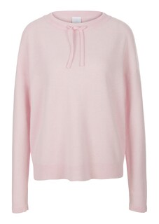 Round neck jumper with drawstring thumbnail 1