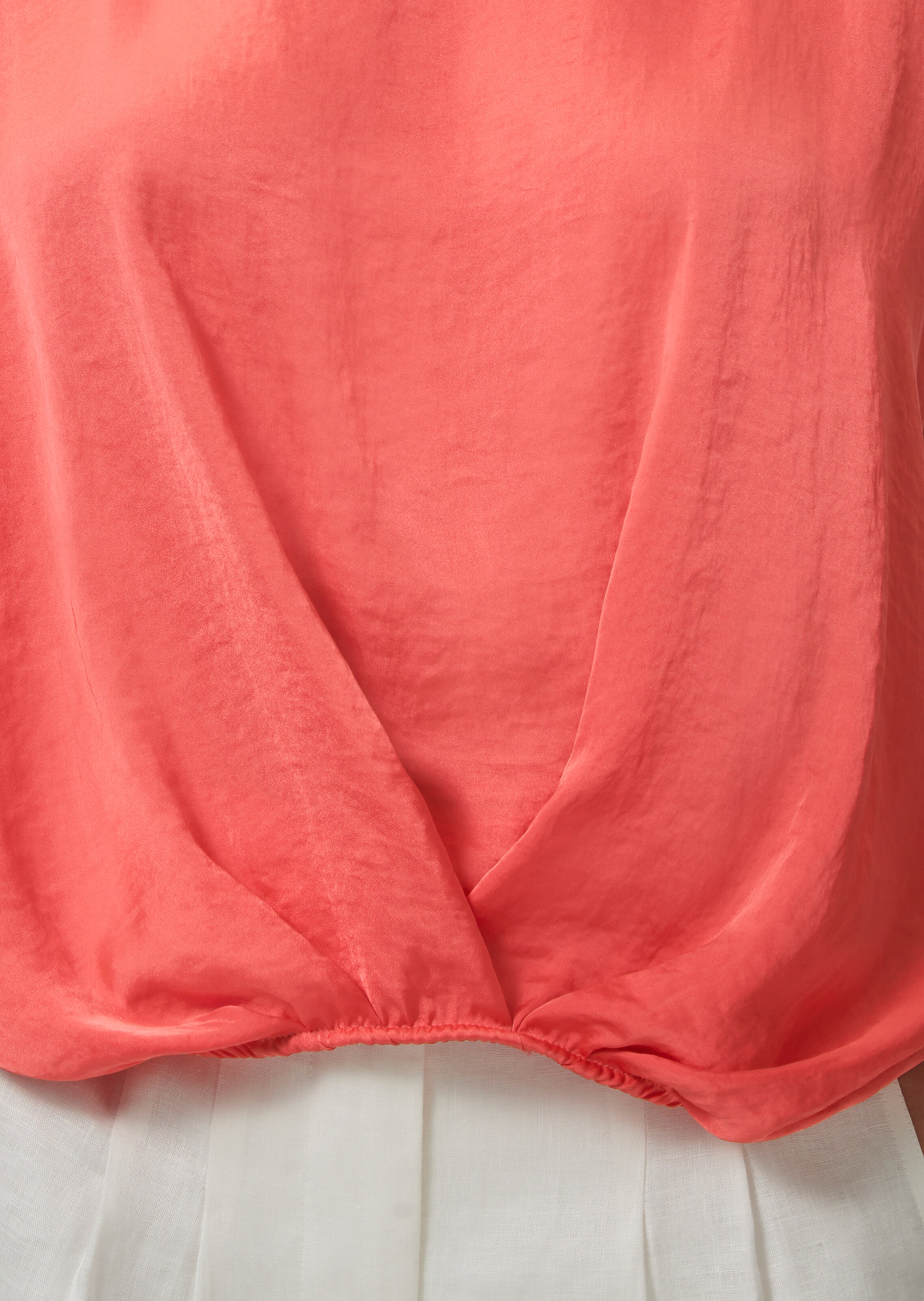 Weiße Bluse Mit Gummizug Am Saum Bluse mit Gummizug am Saum in lachs | MADELEINE Mode