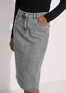 Denim skirt with embellished slit pockets thumbnail 5