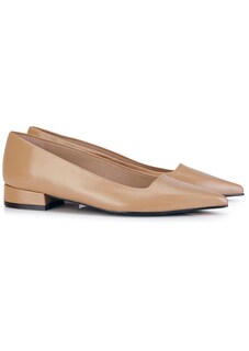 Flache Leder-Ballerinas in spitzer Form thumbnail 1