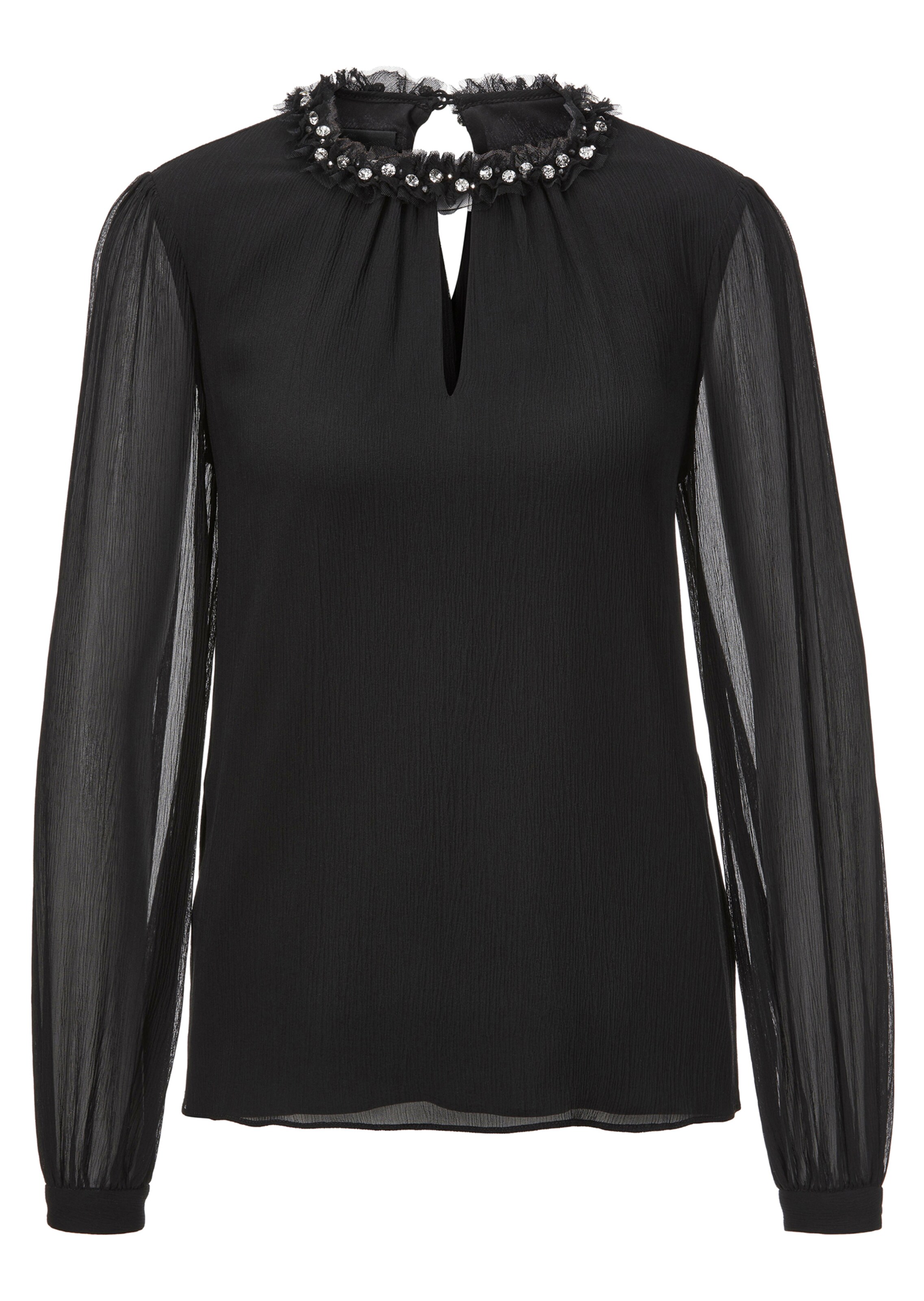 Seidenbluse mit Strass