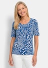 Shirt van viscose met modieuze animalprint thumbnail 1
