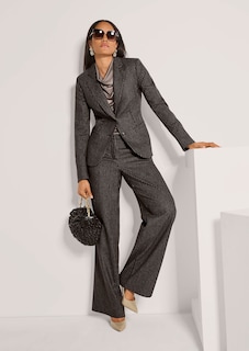 Klassischer Nadelstreifen-Blazer mit Wolle thumbnail 4
