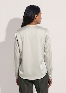 Blouse en satin avec volants thumbnail 3