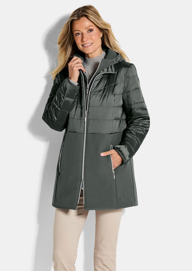 Steppmantel mit Softshell-Einsatz