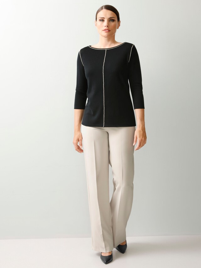 Pullover mit Kontrast-Details 1