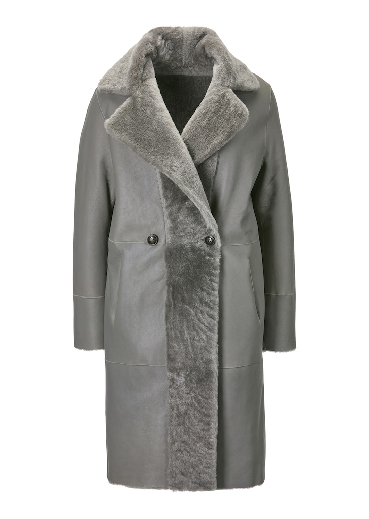 Reversible lambskin coat