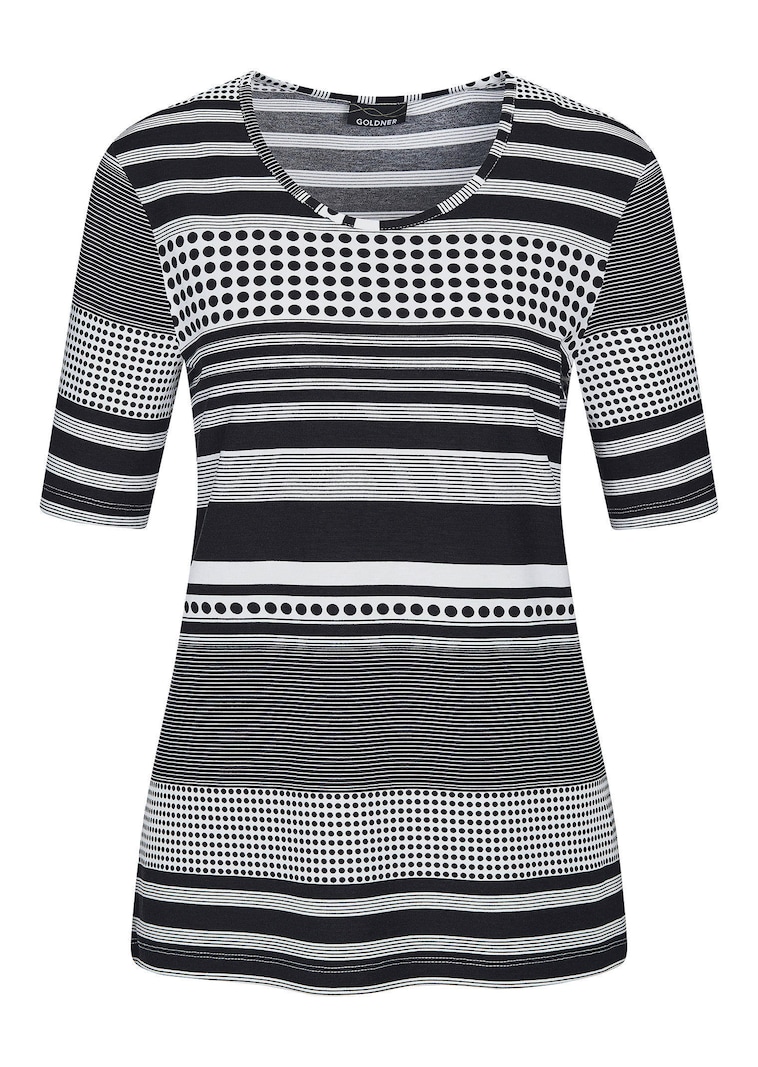 Shirt met strepen en stippen