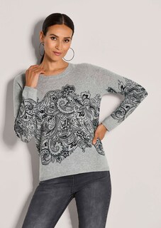 Kaschmir-Pullover mit wertvollem Druck thumbnail 1
