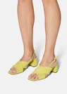 Veloursleder-Sandaletten mit Blockabsatz thumbnail 1