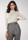Stand-up collar shirt in semi-sheer jersey thumbnail 1