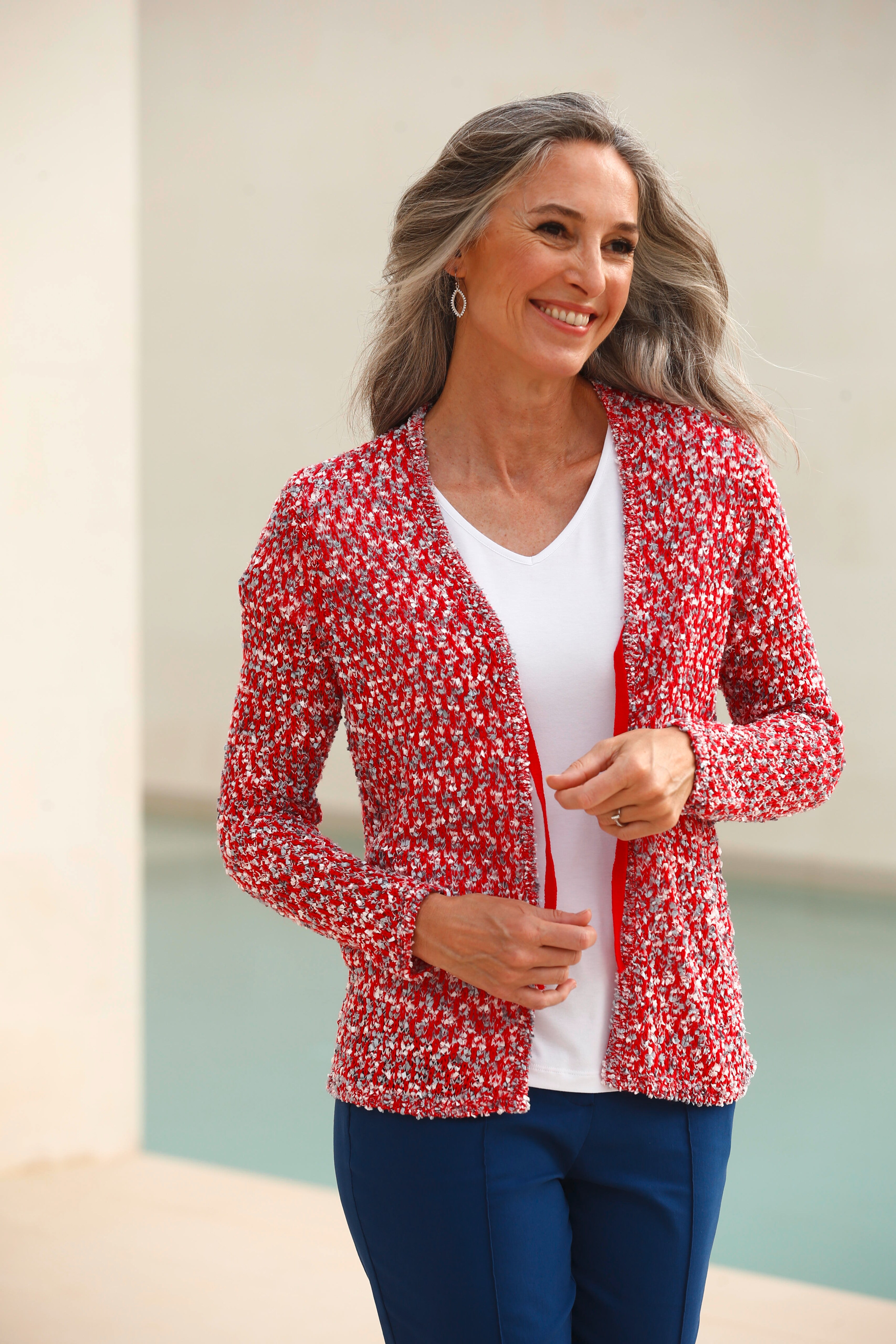 Strickjacke in raffinierter Struktur