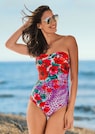 Bandeau swimming costume with pattern mix thumbnail 6