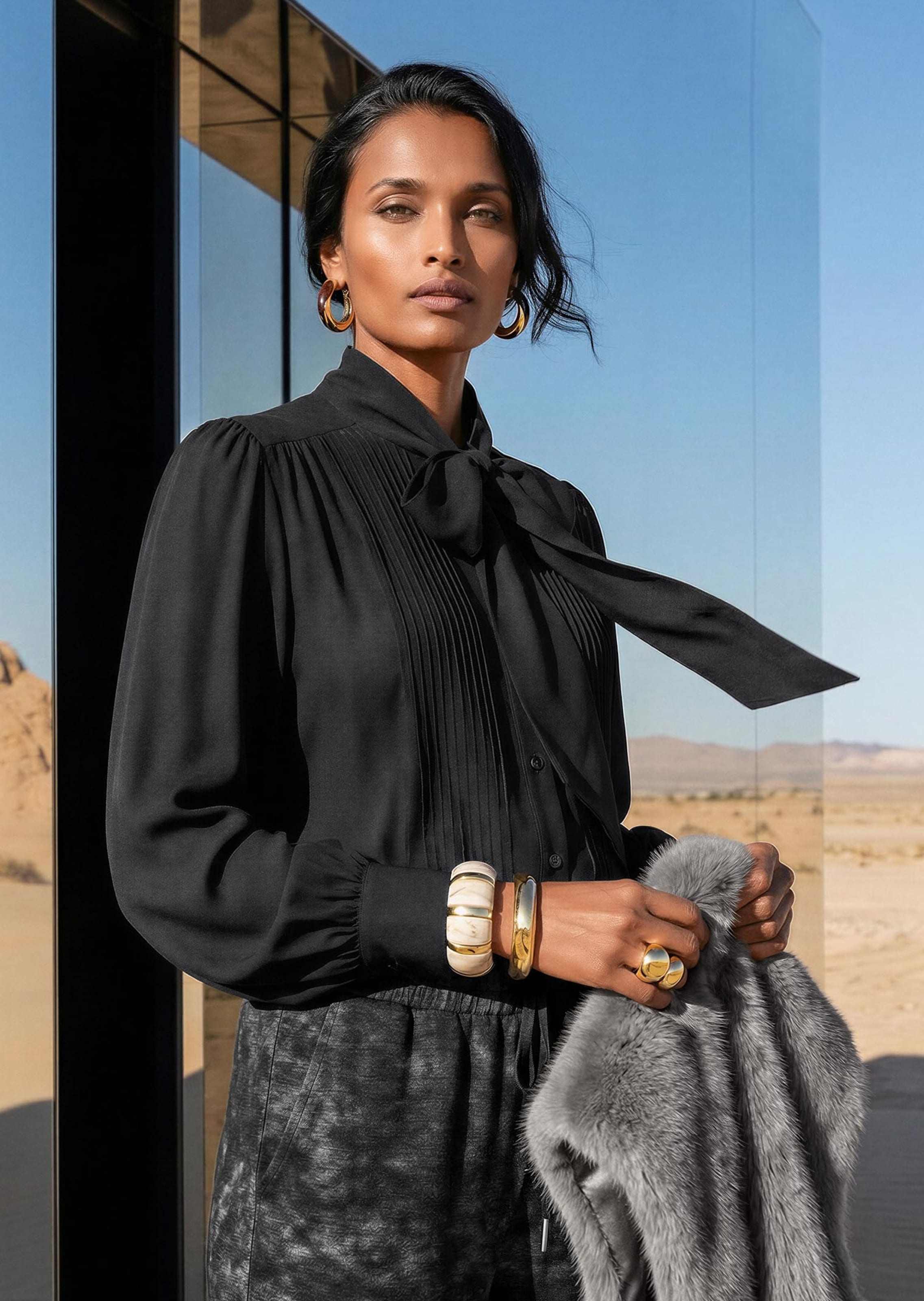 Elegante Schluppenbluse