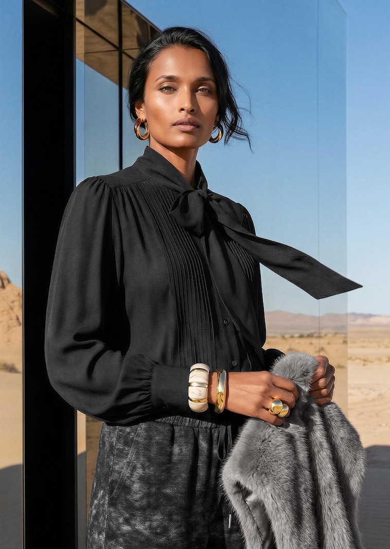 Elegante Schluppenbluse