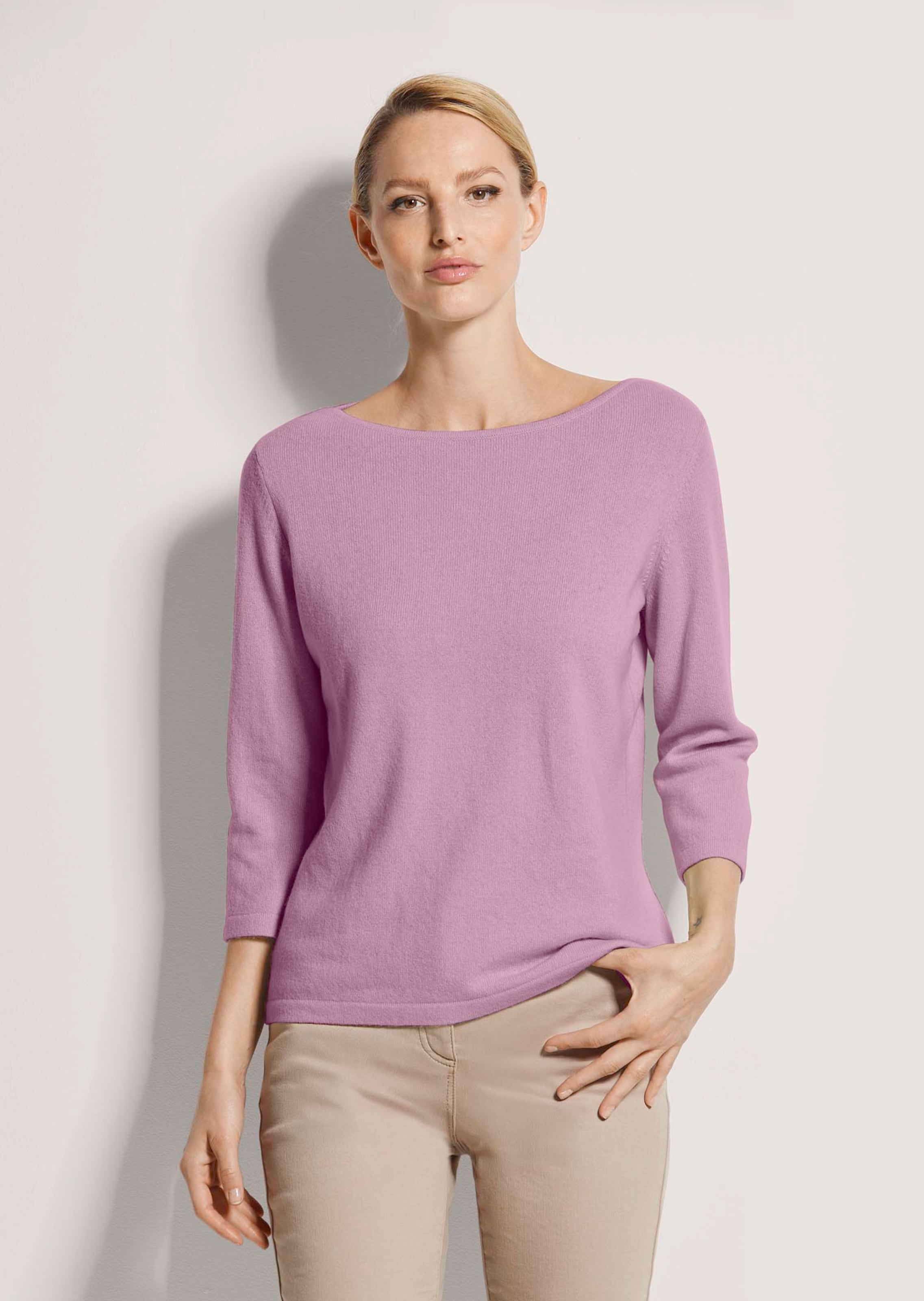 Pull en cachemire avec encolure bateau