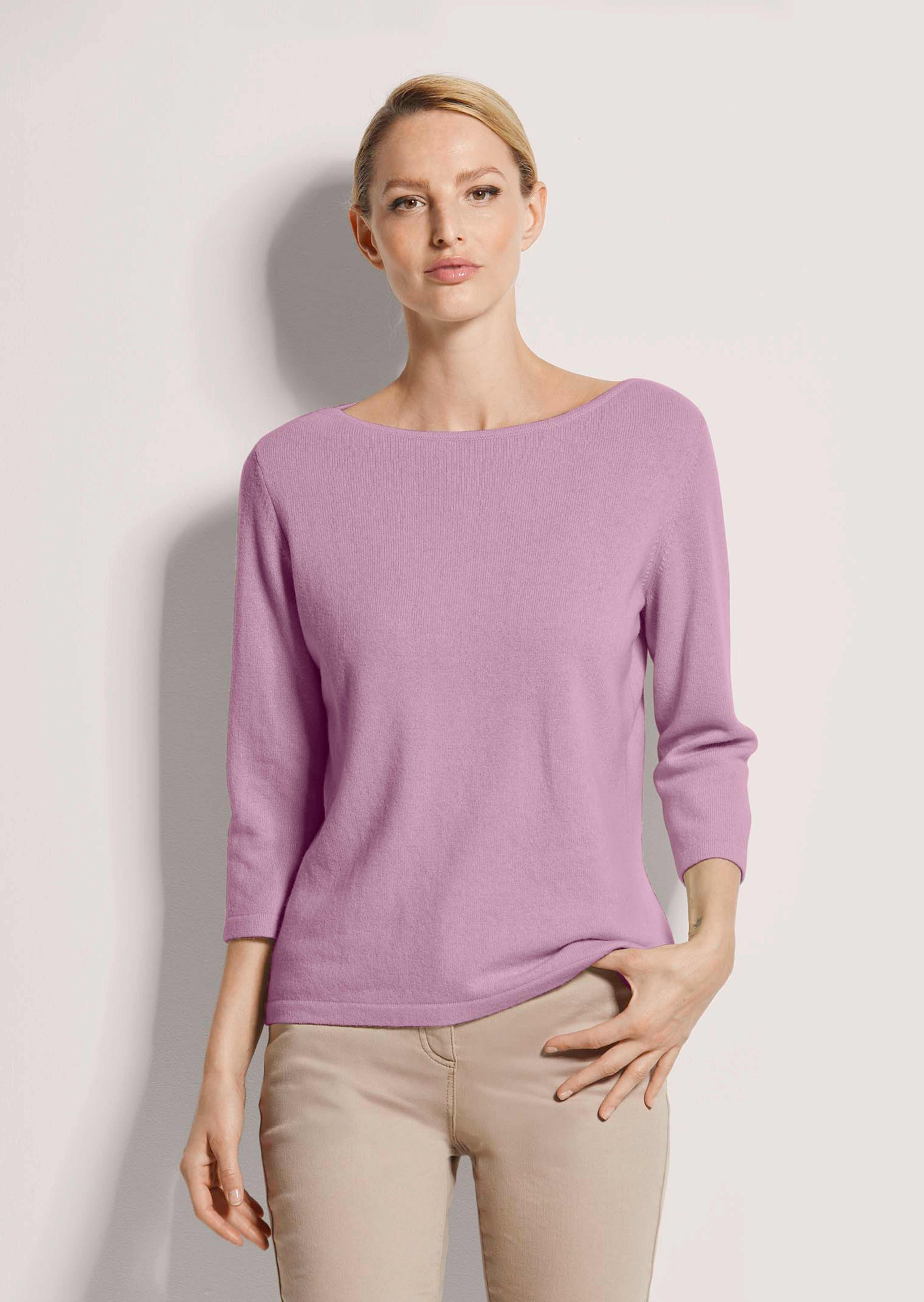 Pull en cachemire avec encolure bateau