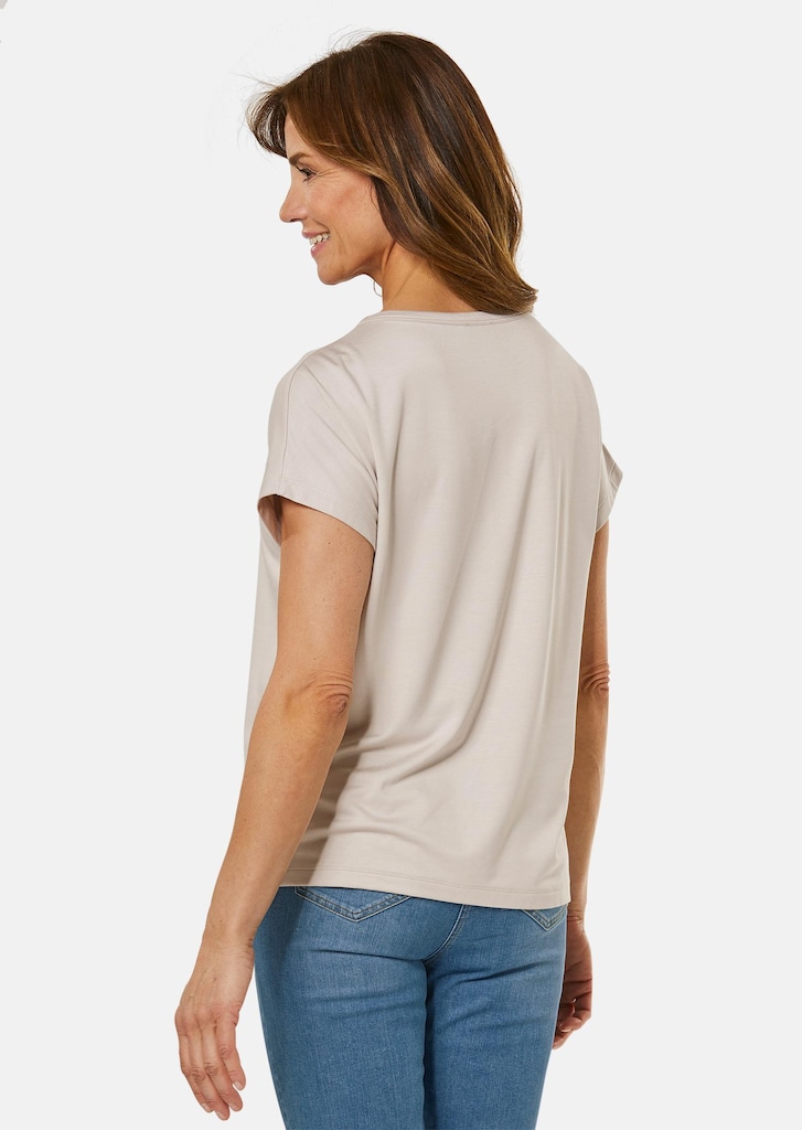 Bequemes Rundhalsshirt aus glänzender Qualität