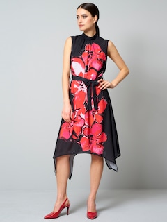 Kleid mit platziertem Blumenprint thumbnail 5