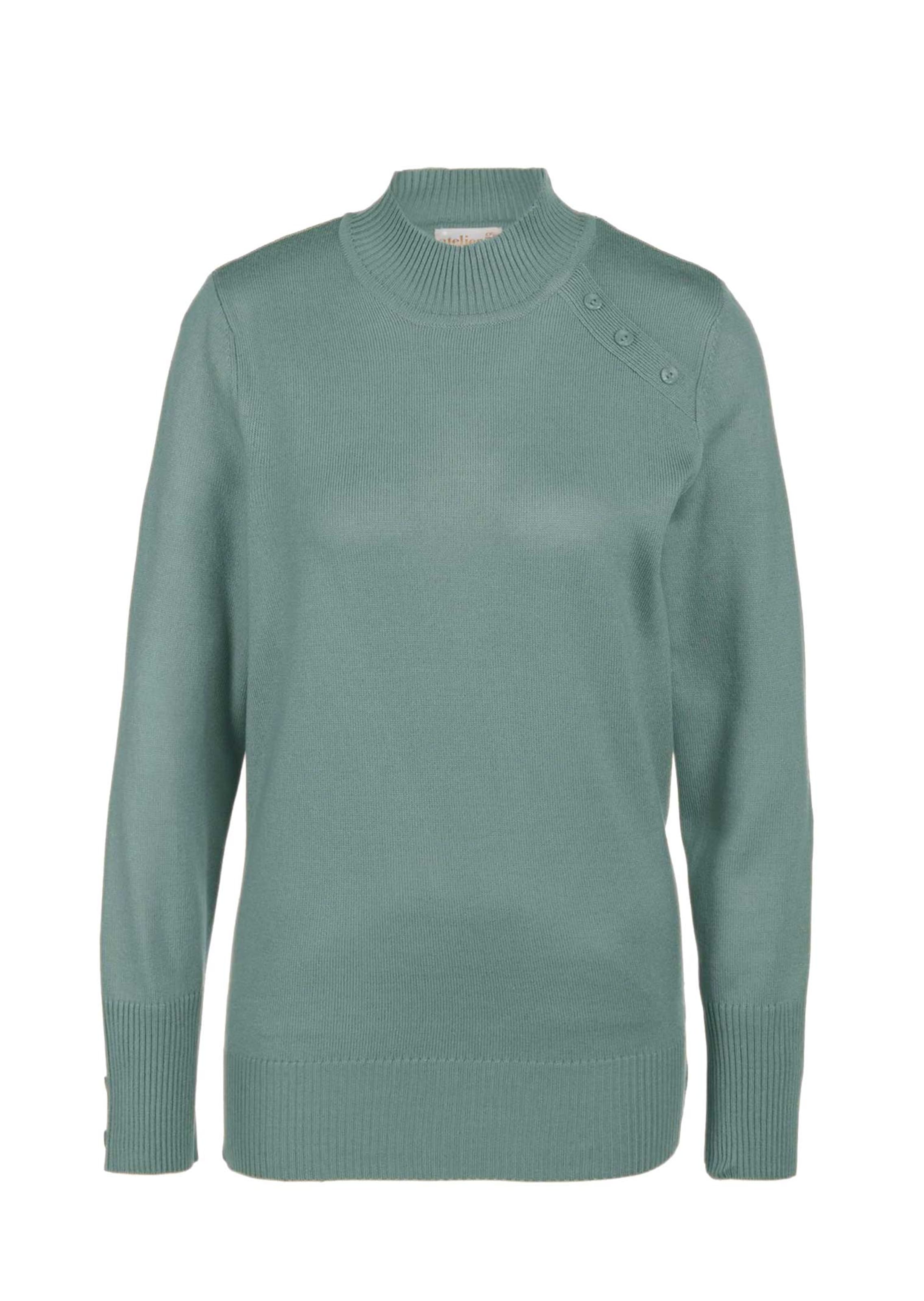 Pull avec col droit côtelé