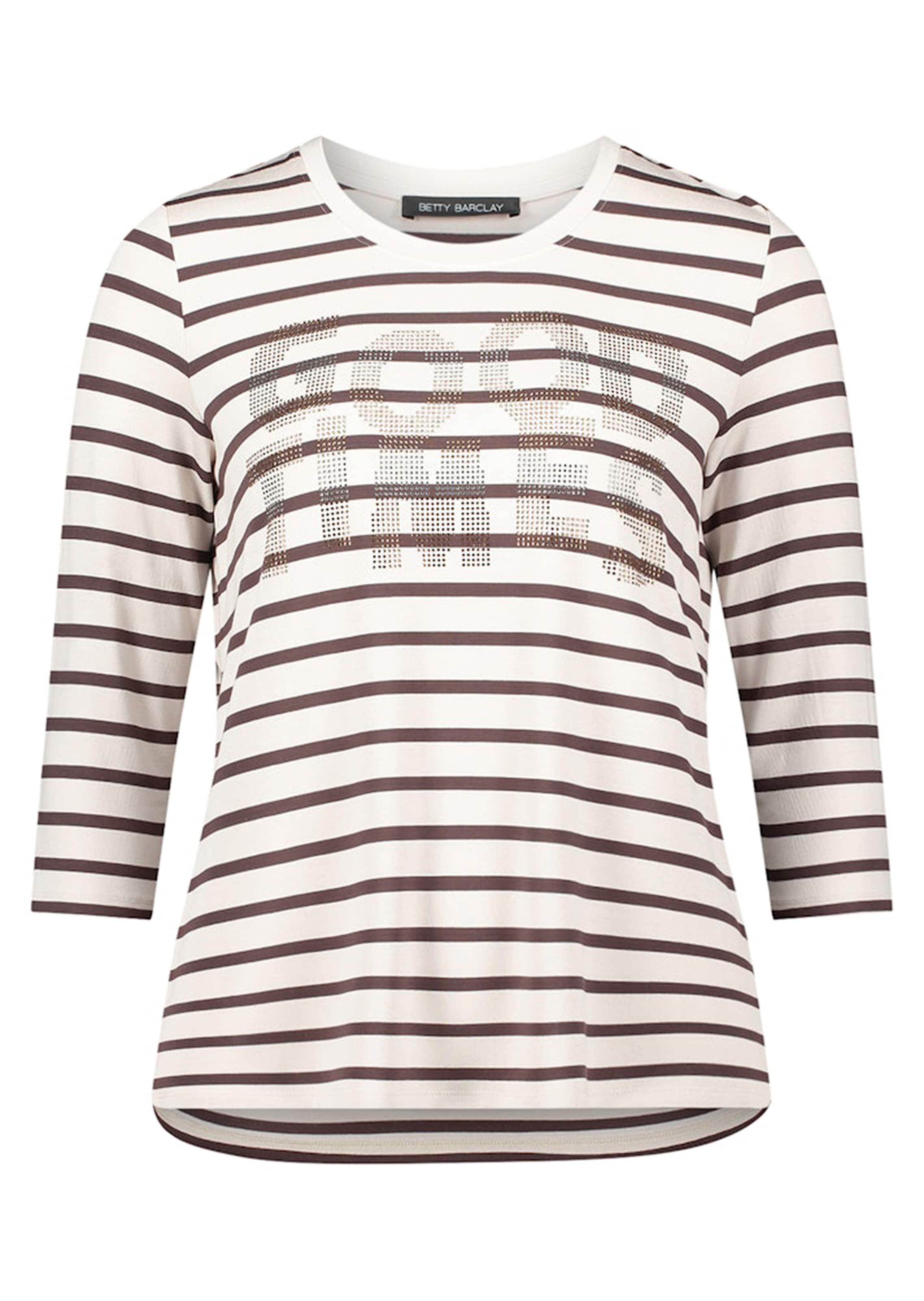 Gestreept shirt met glitterprint