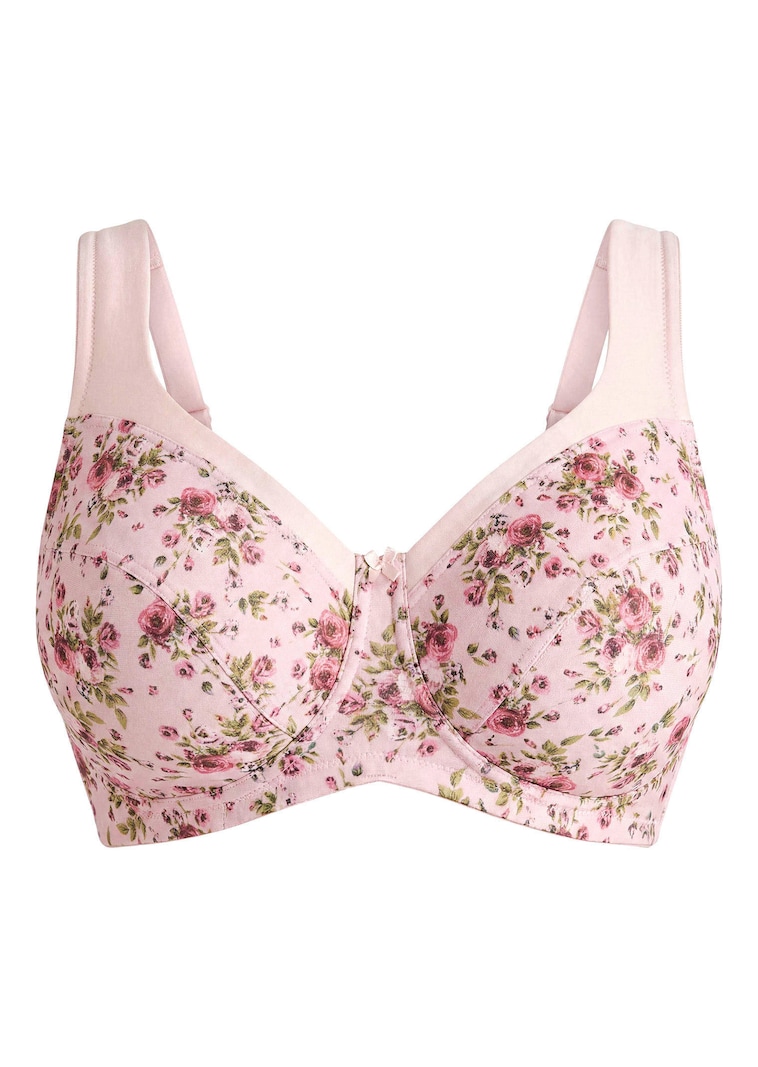 Beugelbeha met mesh in bloemenlook