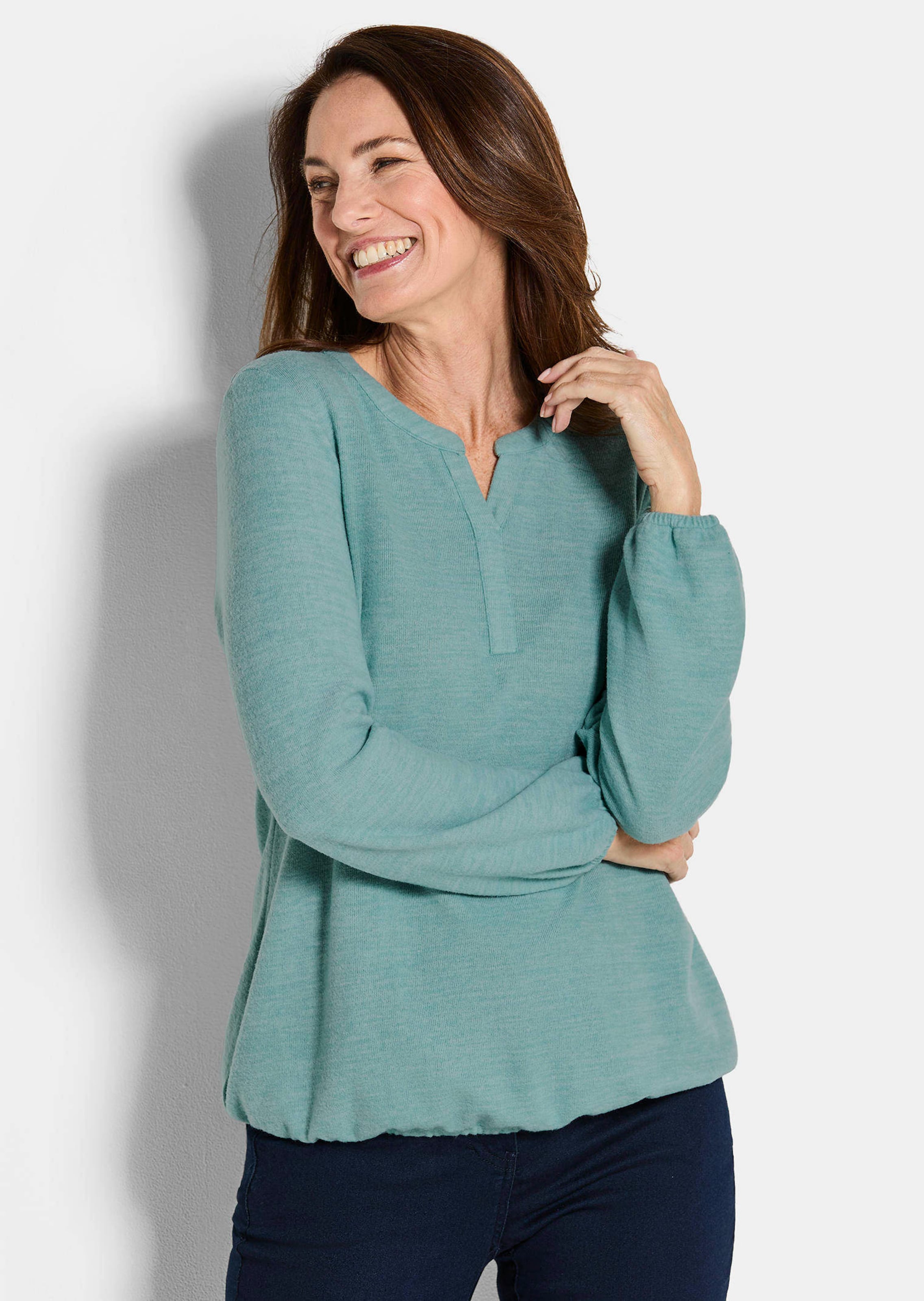 Shirt aus flauschigem Jersey