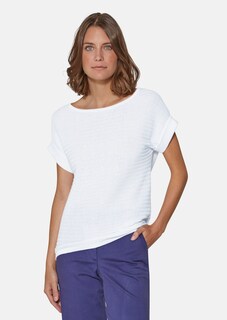 Rippstrickpullover mit U-Boot-Ausschnitt thumbnail 1