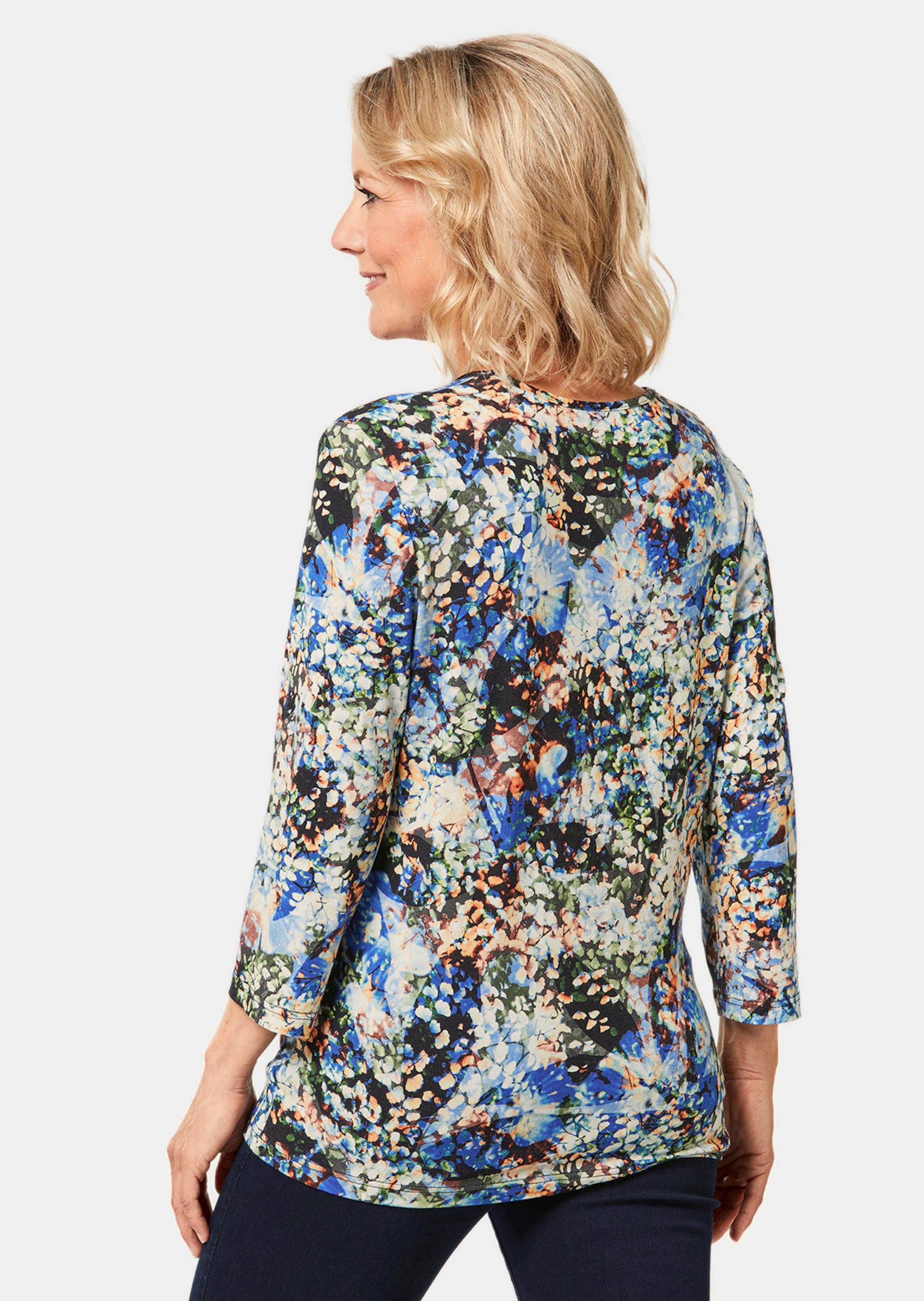 T-shirt imprimé à couleurs vives - noir / bleu roi / à motifs - Gr. 56 de Goldner Fashion