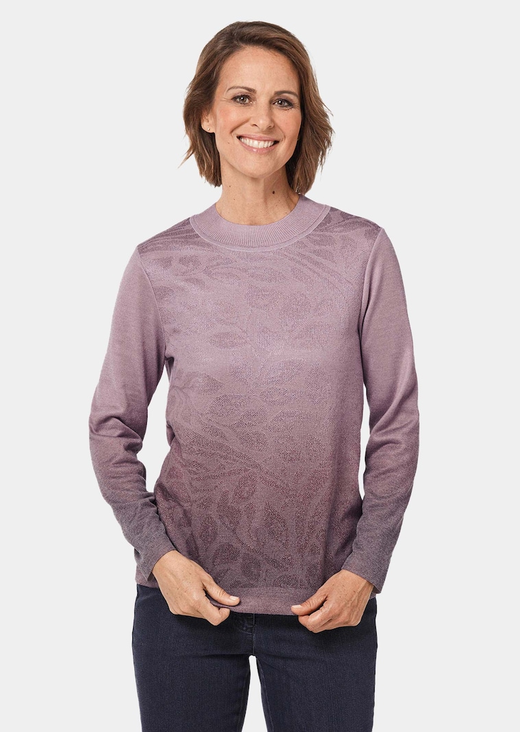 Lichte tricot pullover met een modern kleurverloop