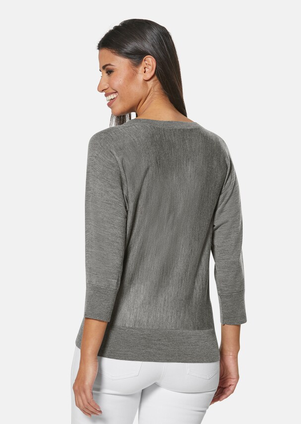 Jumper with V-neck and 3/4 sleeves 2