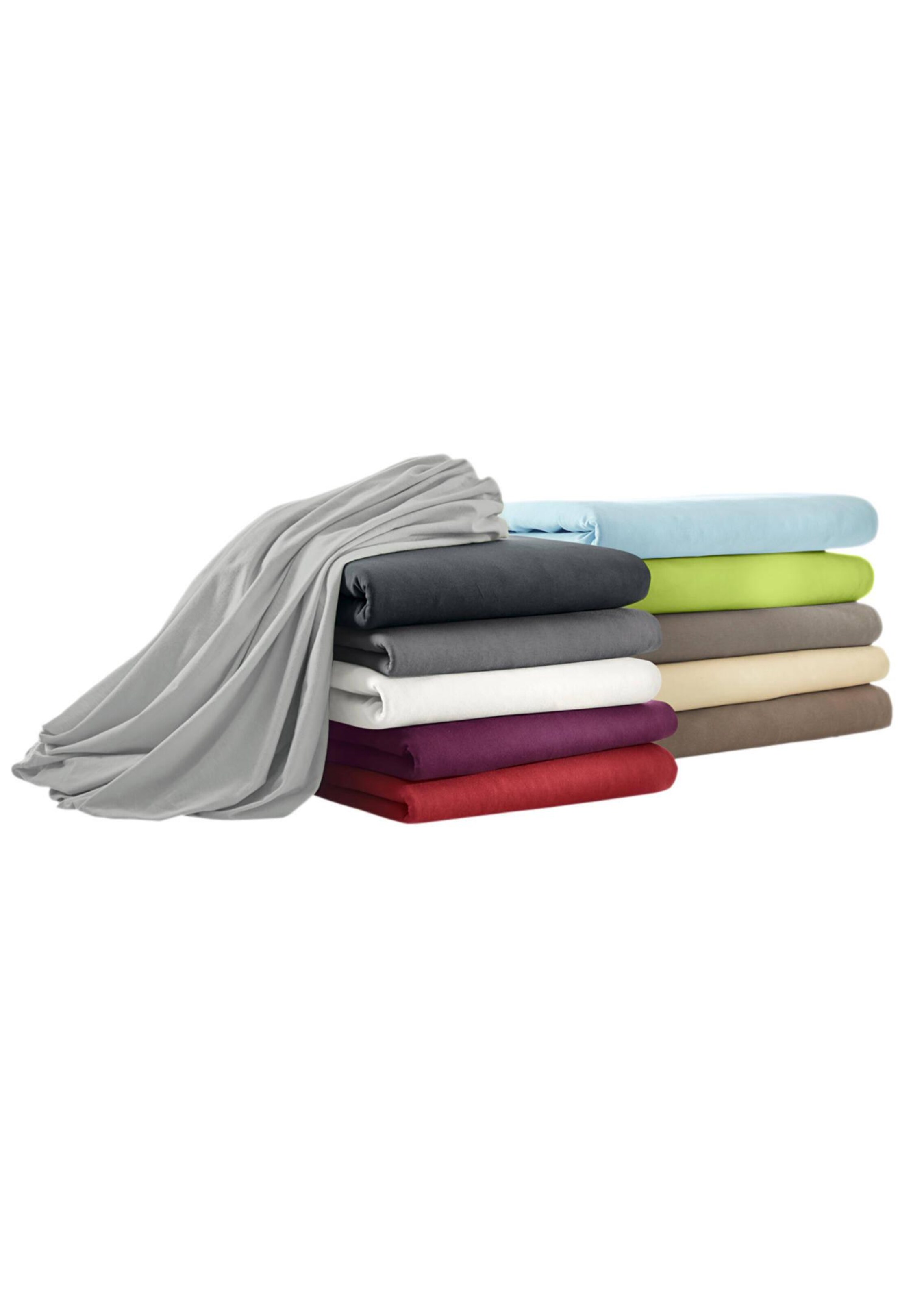 Drap-housse en jersey - couleur argent - Gr. 140-150 x 200 cm de Goldner Fashion