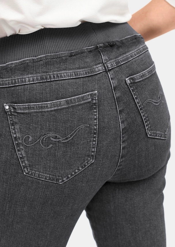 Jeans LOUISA met elastische jersey tailleband 4