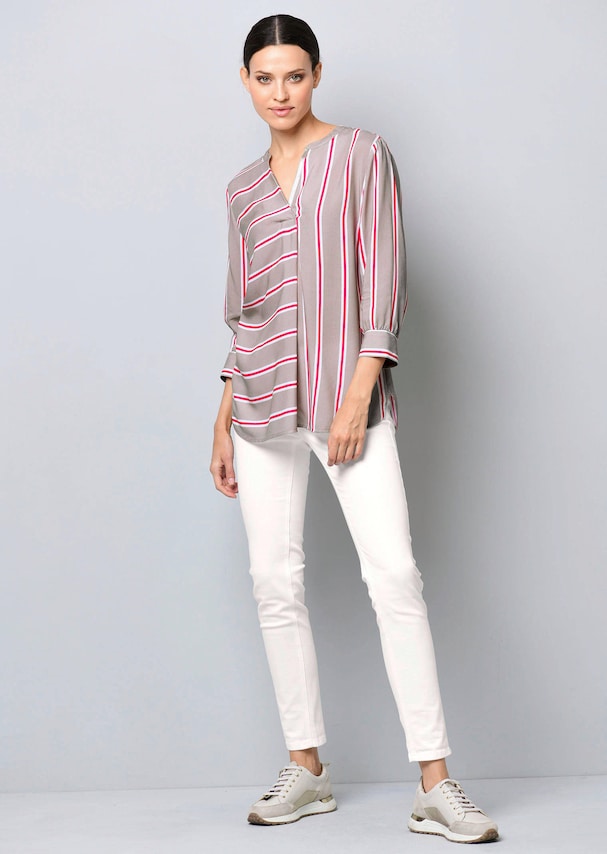 Streifenbluse mit 3/4-Arm 1