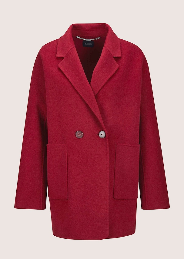 Doubleface-Mantel aus reiner Wolle 5