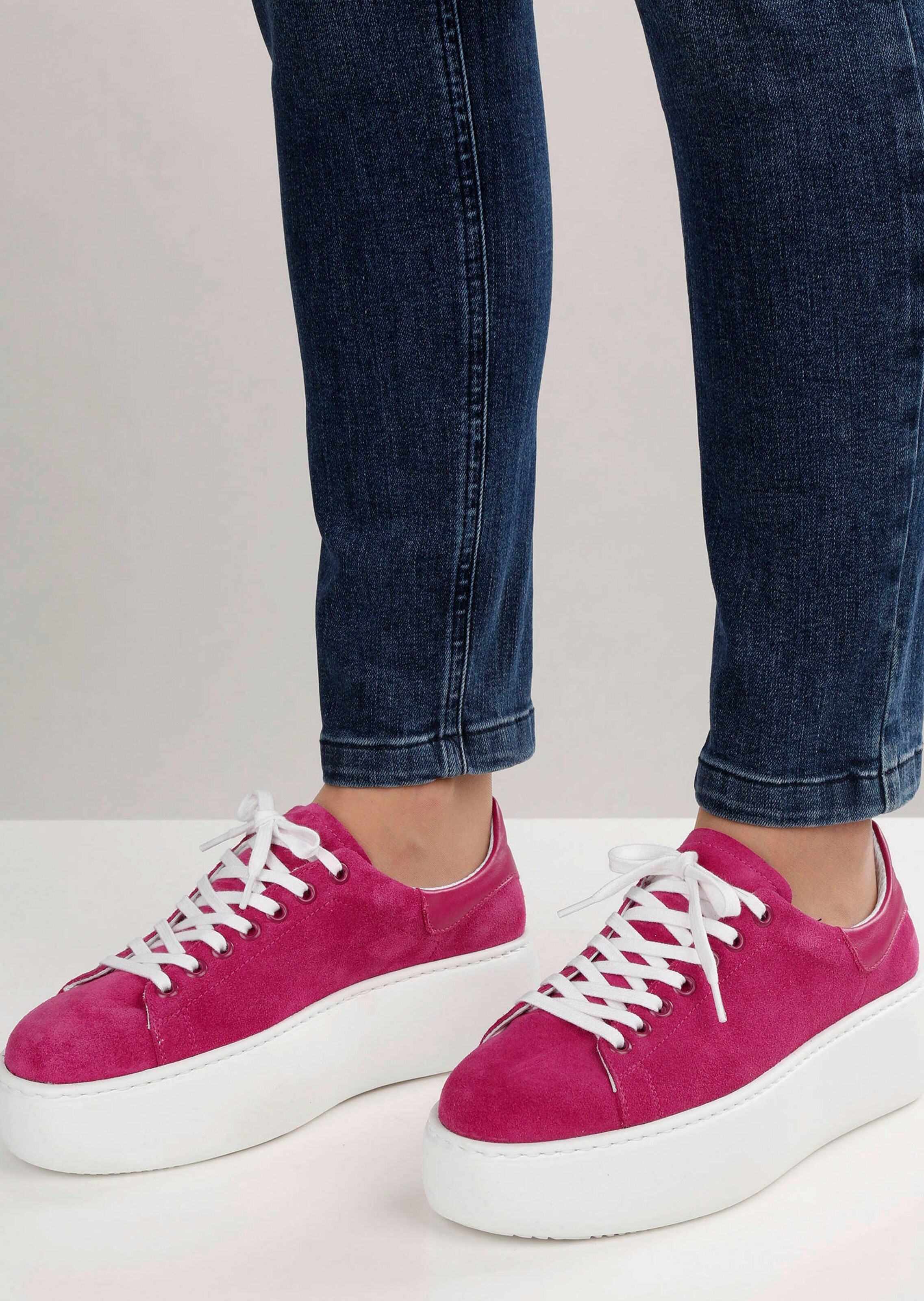 Plateau sneaker rosa hotsell