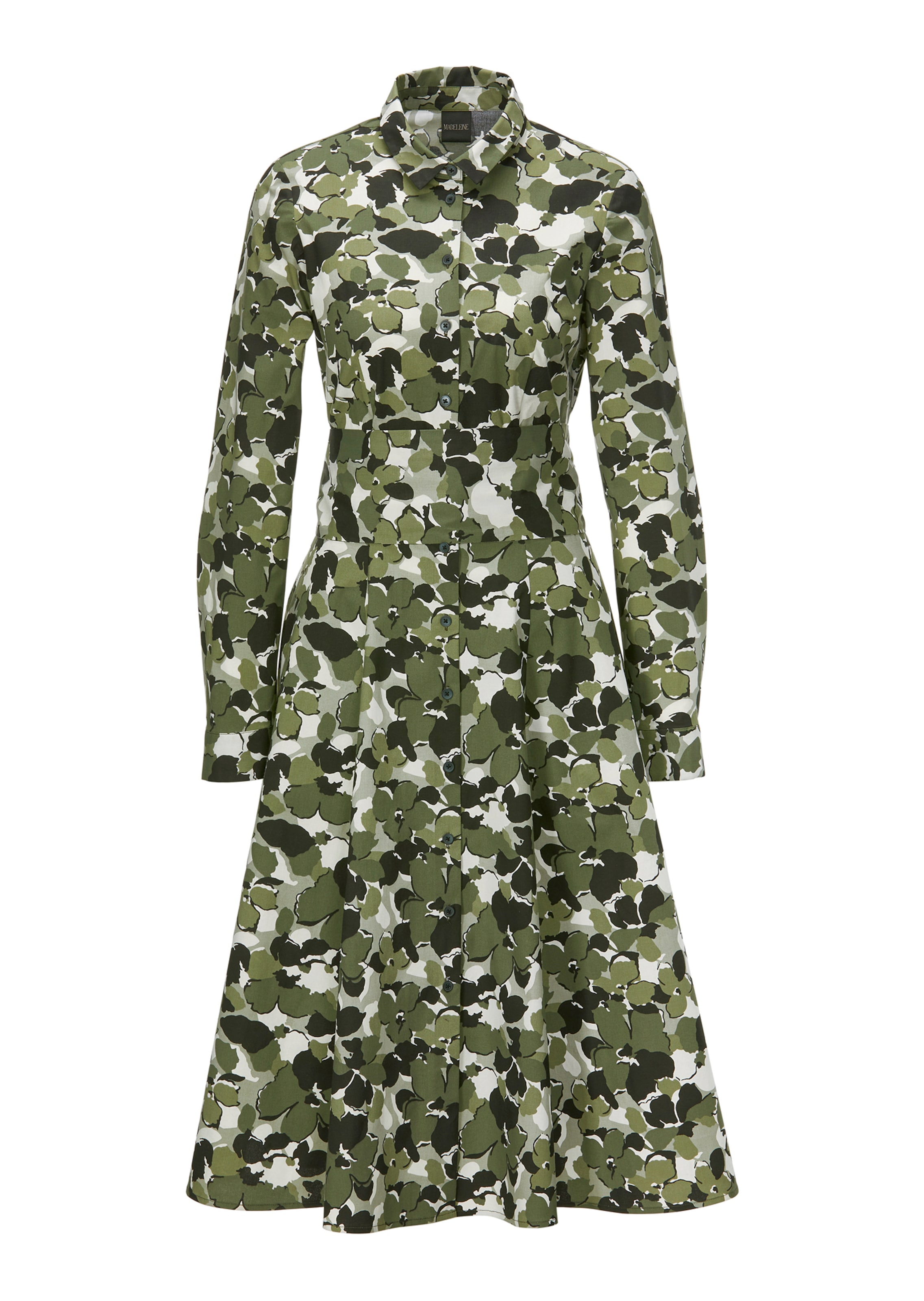 Shirt dress with belt