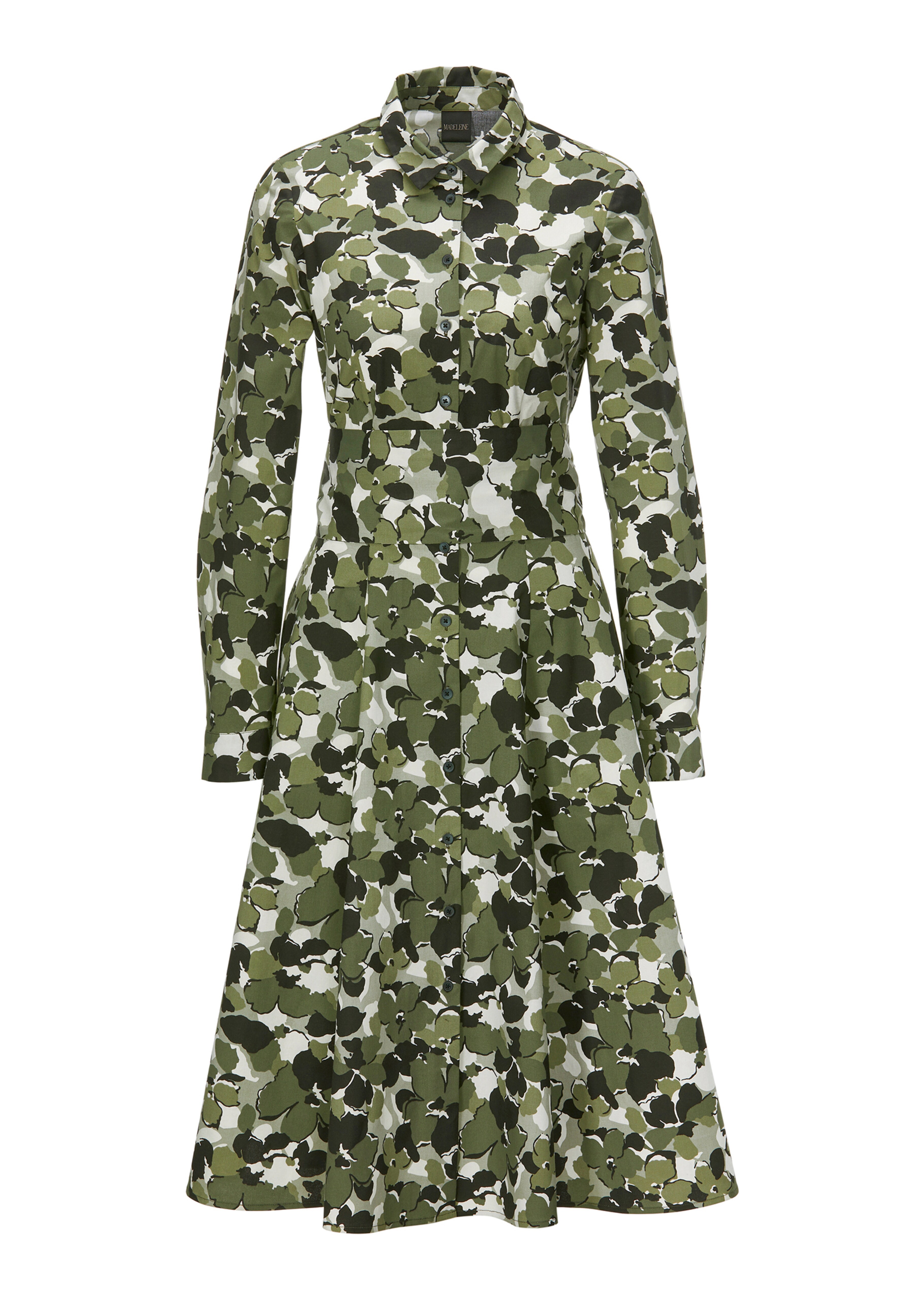 Shirt dress with belt